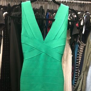 NWT Herve Leger green dress